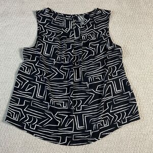 Worthington‎ Abstract Print Blouse | PXL | Sleeveless Work Top